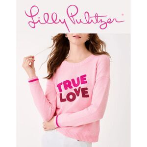 NWT LILLY PULITZER Long Sleeve Pink Love Pippy Sweater SIZE M, L, XL MSRP $128